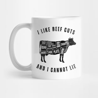 I Like Beef Cuts - Funny Cow Graphic Mug